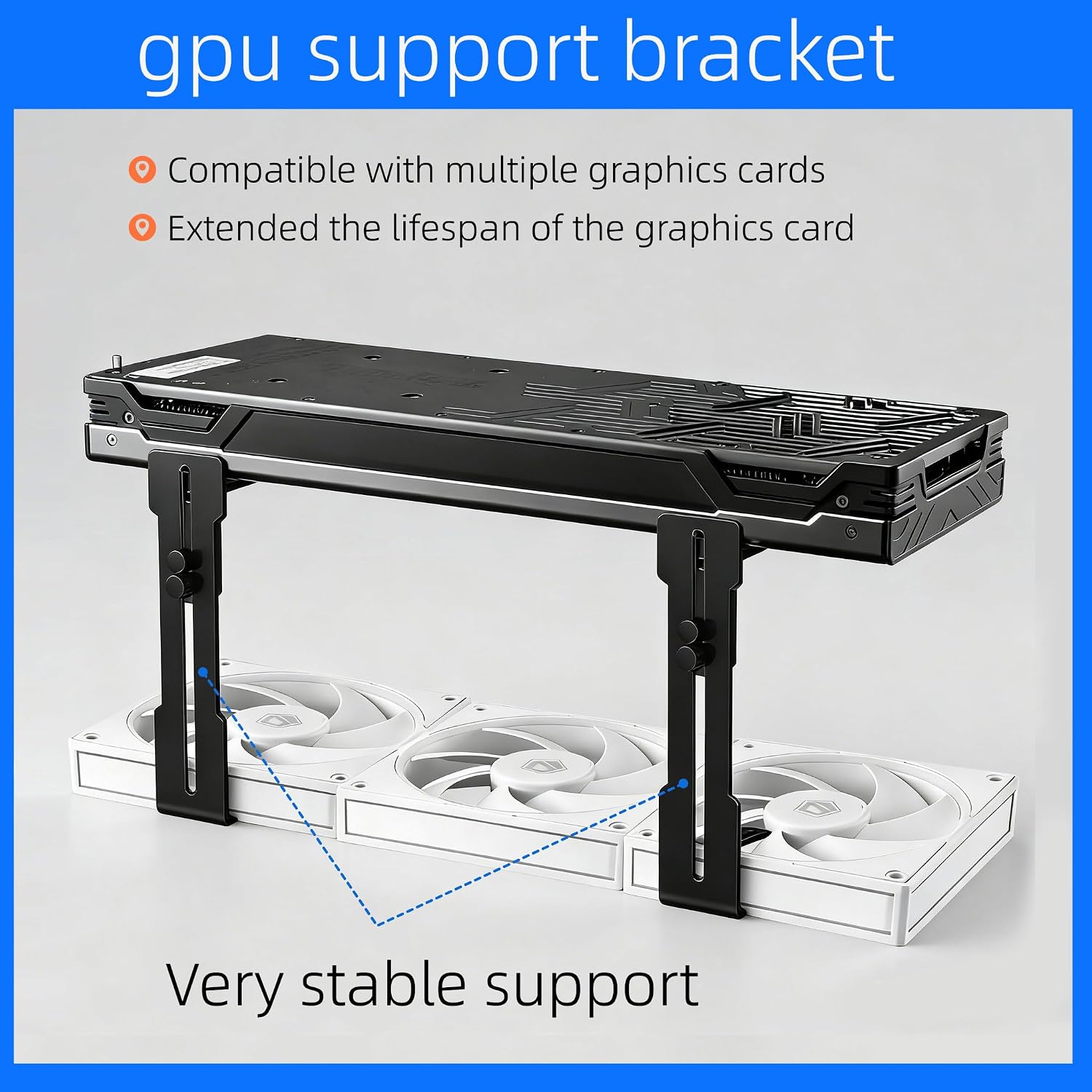 Atx Case - GPUHOLD Grafikkartenhalter, verstellbare Halterung für Grafikkarten,